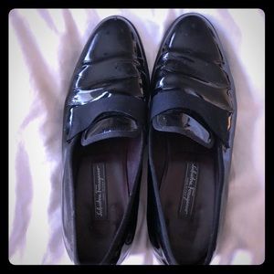 Shoes slip on patent leather